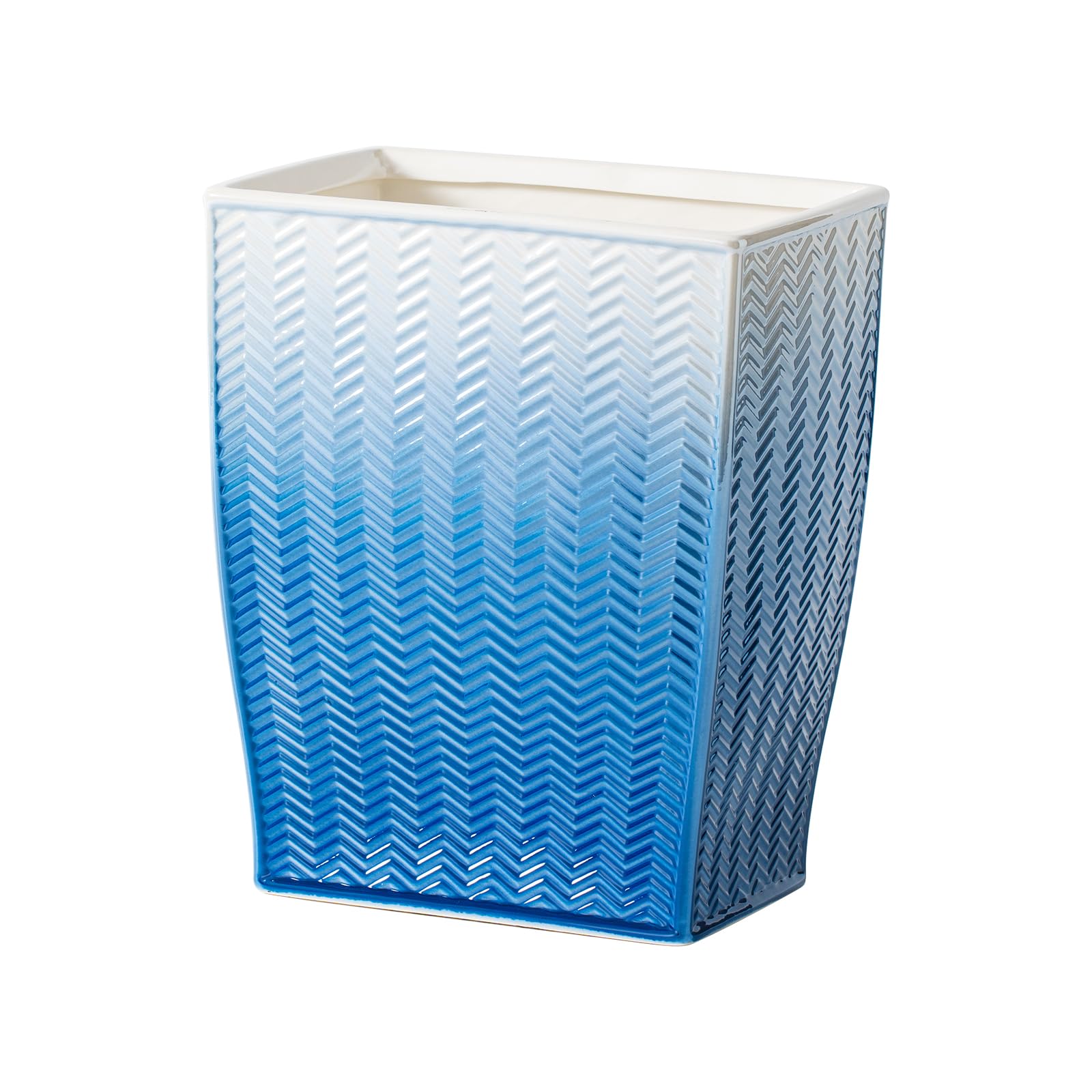 5L Small Blue Trash Can - Stylish 1.32 Gallon Waste Basket for Bathroom, Kitchen, Office & Bedroom | Space-Saving Garbage Bin for Home Decor & Organization