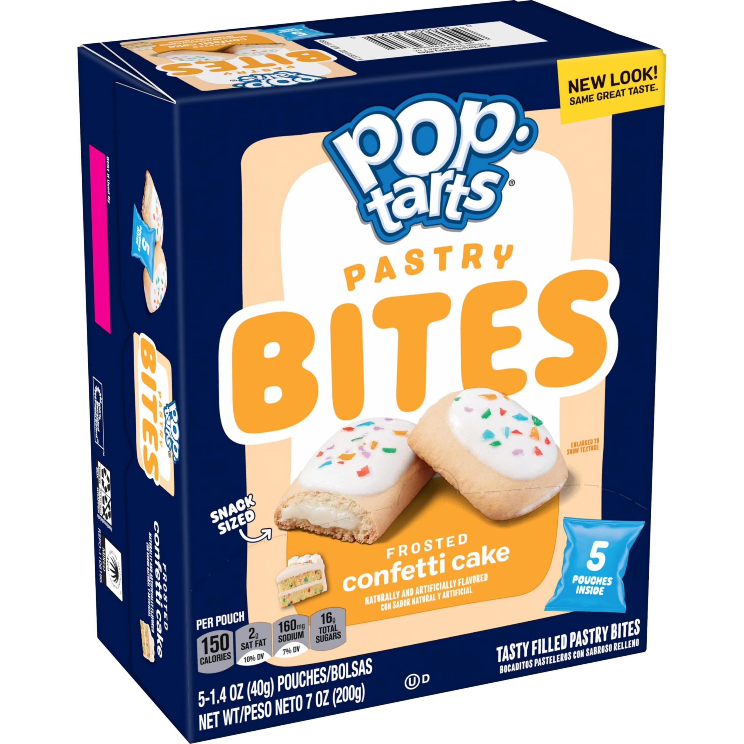 Pop-Tarts Baked Pastry Bites - Frosted Confetti Cake Flavor | Kids Snacks for School Lunch, After School Treats & Birthday Parties | Delicious Toaster Pastries for Breakfast or Dessert