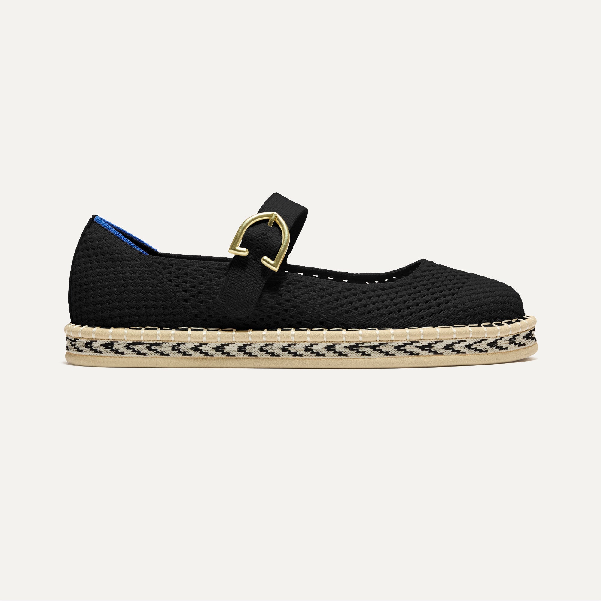 Black Espadrille Mary Jane Shoes - Comfortable & Stylish Flats for Women - Perfect for Casual Outings, Summer Walks & Beach Vacations