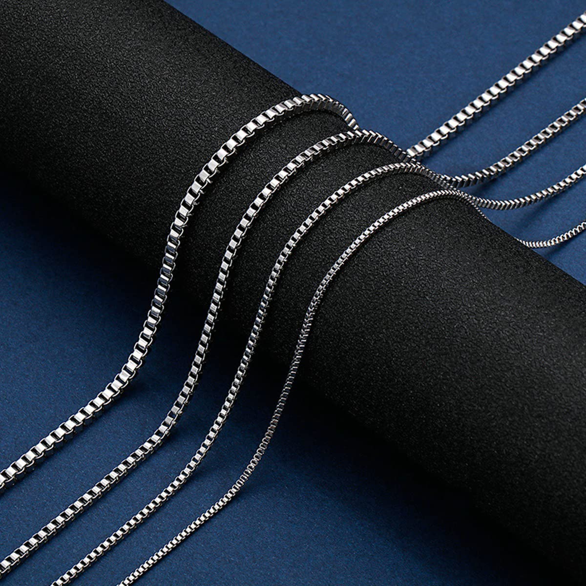 Titanium Box Chain Necklace for Women - 18