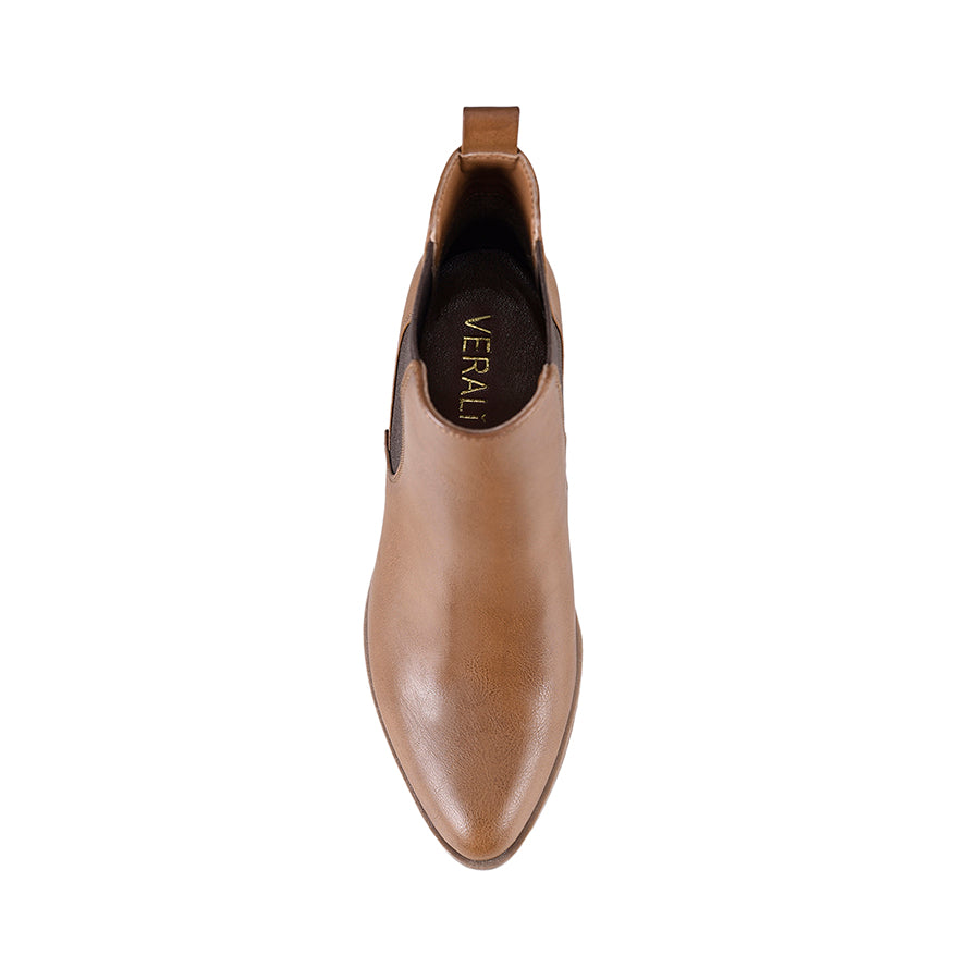 Samantha Women's Chelsea Boots in Tan Softee Leather - Comfortable & Stylish Ankle Boots for Casual Wear, Office, and Fall Fashion