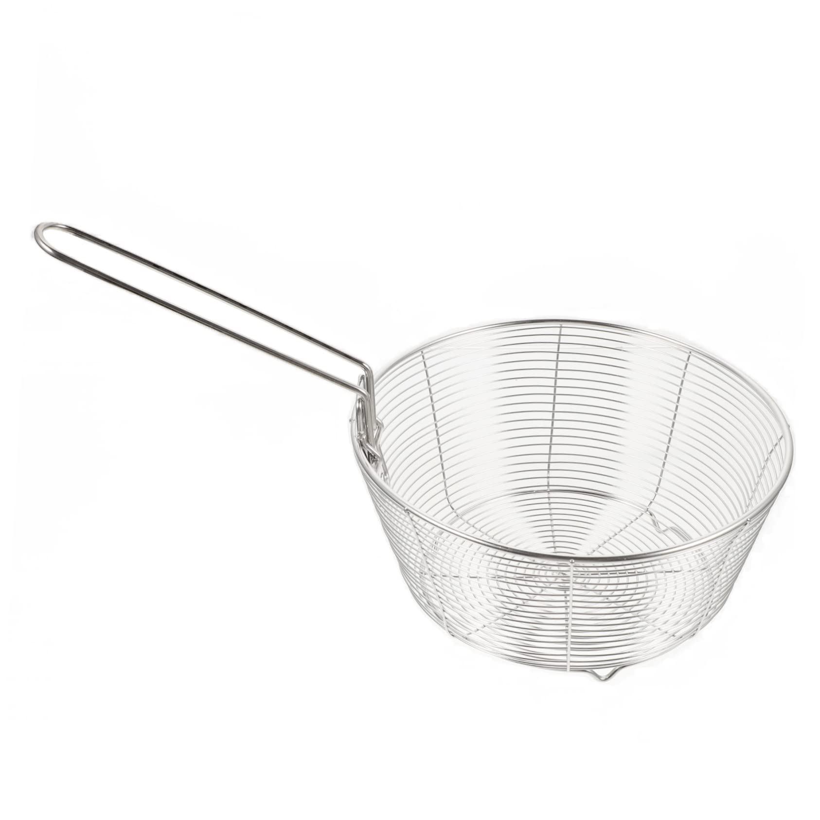 Stainless Steel Frying Basket - Deep Fry Basket for Chicken, Fish, Snacks & Noodles | Mesh Filter Basket with Handle for Kitchen & Restaurant Use
