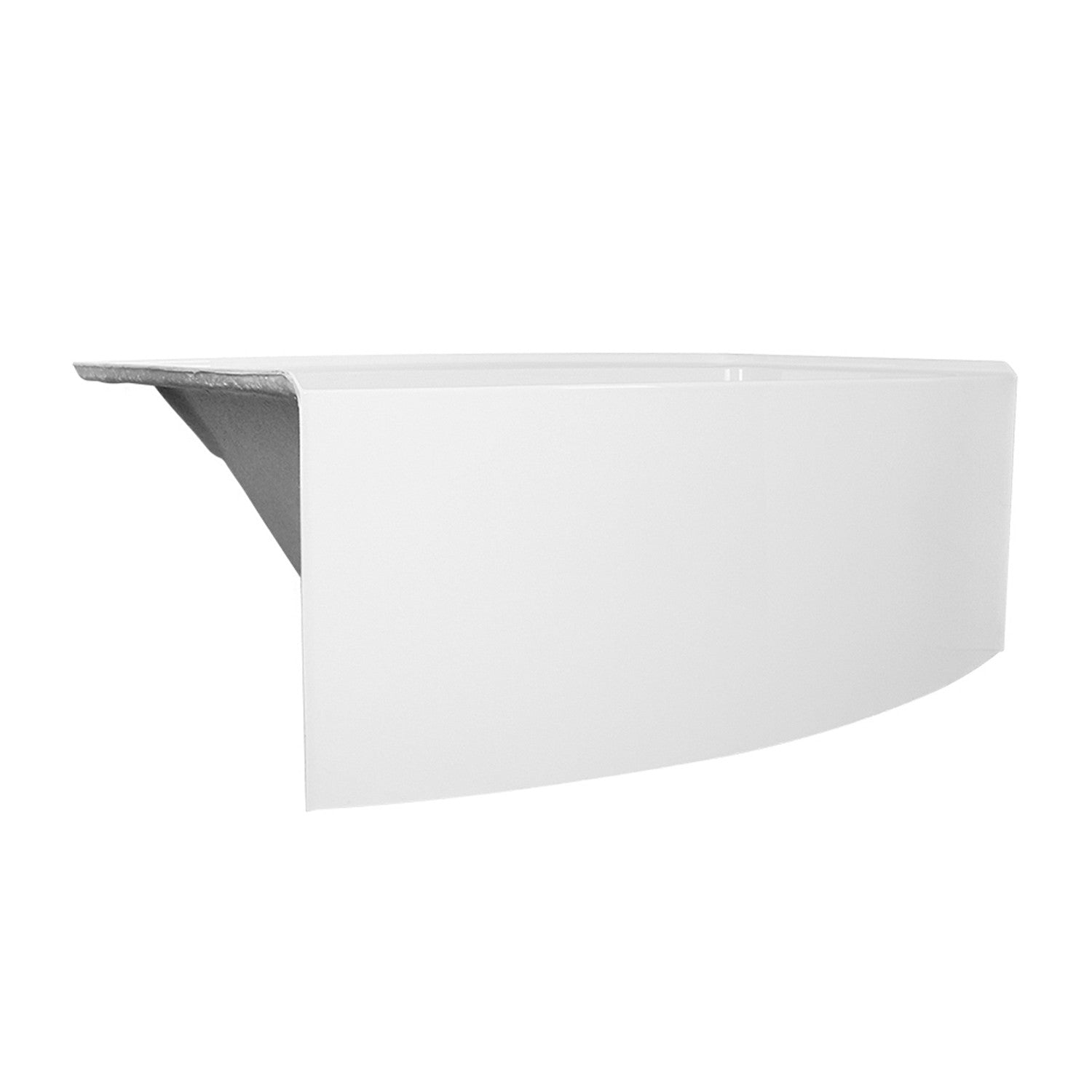 Aqua Eden VTDR663222R 66-Inch Acrylic Curved Rectangular Apron 3-Wall Alcove Bathtub - Right Hand Drain, Glossy White - Perfect for Modern Bathroom Renovations & Spa-Like Relaxation