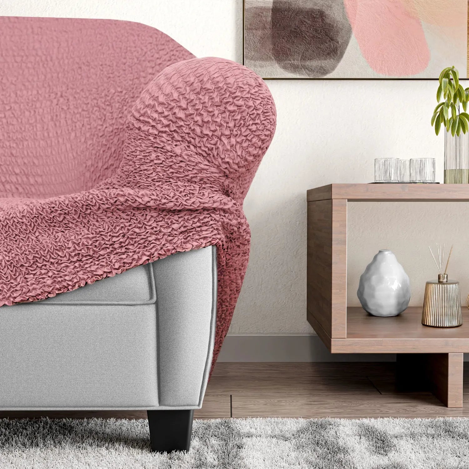 2 Seater Loveseat Slipcover - Soft Microfiber Fabric - Perfect for Living Room, Bedroom & Home Decor