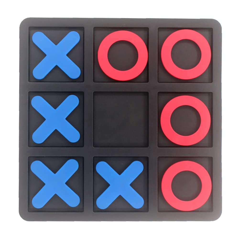 Classic Tic Tac Toe Board Game - 15x15cm Plastic Family Game for Kids & Adults | Perfect for Indoor Fun, Travel & Family Game Nights