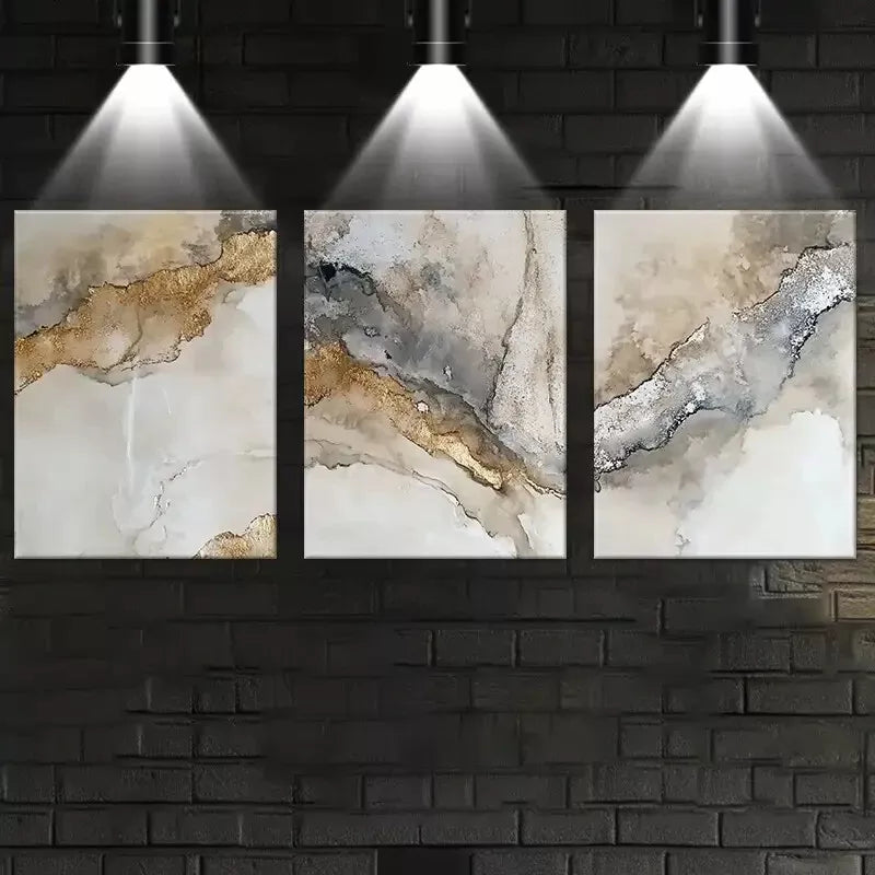 3-Piece Modern Abstract Textured Art Canvas Set - 50x70cm Framed Wall Decor | High-Quality Print | 100% Australian Made | Ready to Hang | Perfect for Living Room, Bedroom & Office Decor