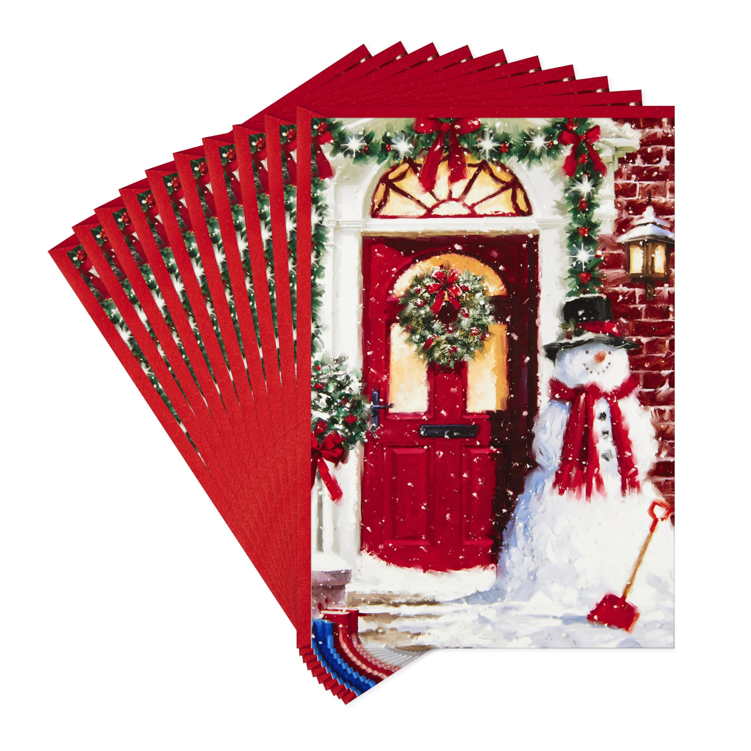 Hallmark Vintage Snowman Christmas Cards - Pack of 10 Greeting Cards with Envelopes | Holiday Greetings, Seasonal Wishes & Festive Decor