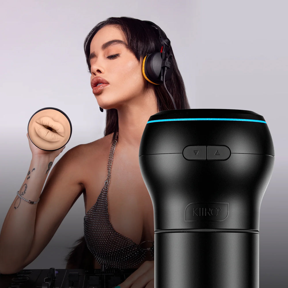 Kiiroo PowerBlow Automatic Blowjob Simulator & FeelVictoria Mouth Stroker Set - Realistic Male Masturbation Toy for Enhanced Pleasure (Perfect for Solo Play & Couples Use)