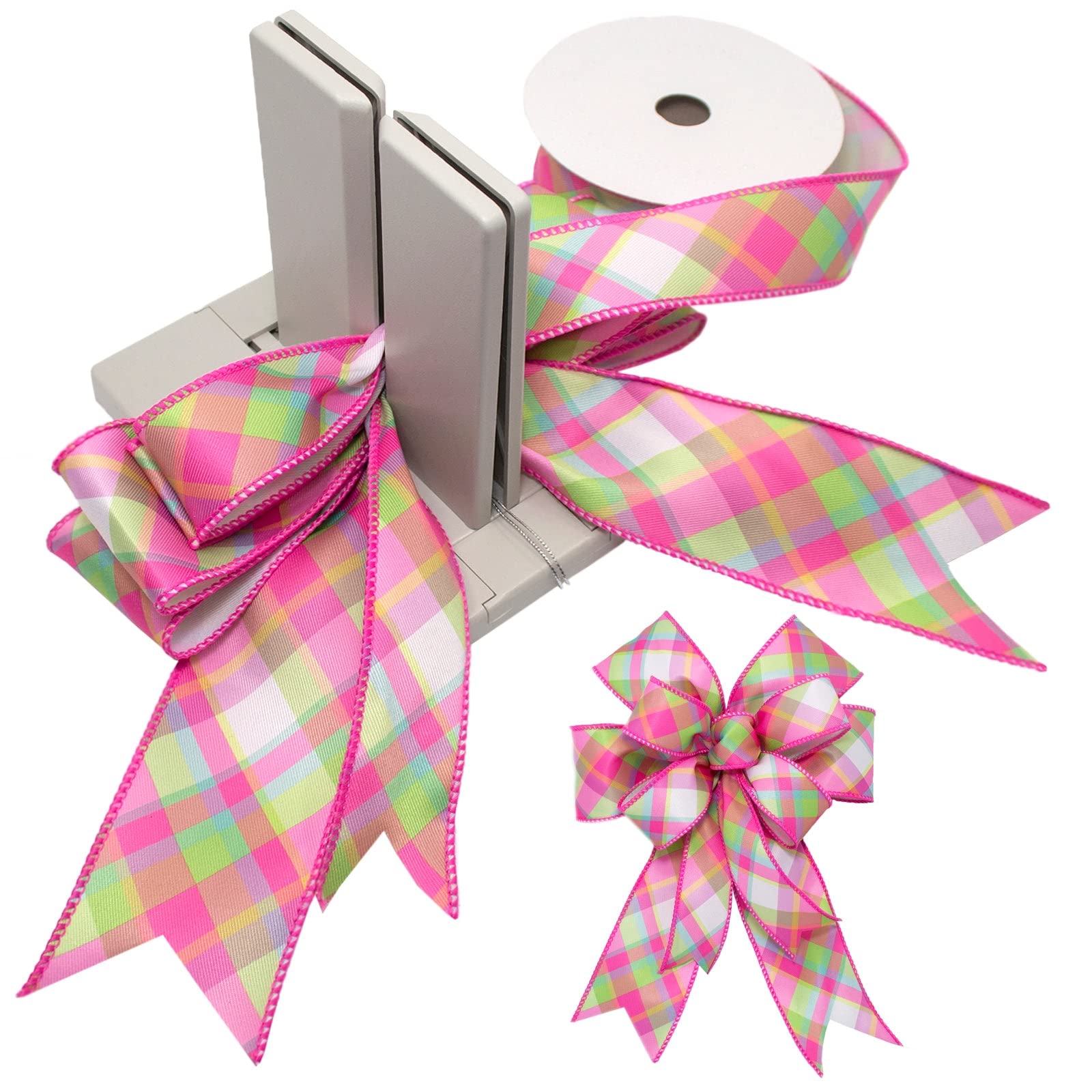 Morex x Bowdabra Bow and Favor Maker - Premium Grey Ribbon Crafting Tool for Gift Wrapping, DIY Projects & Party Decorations