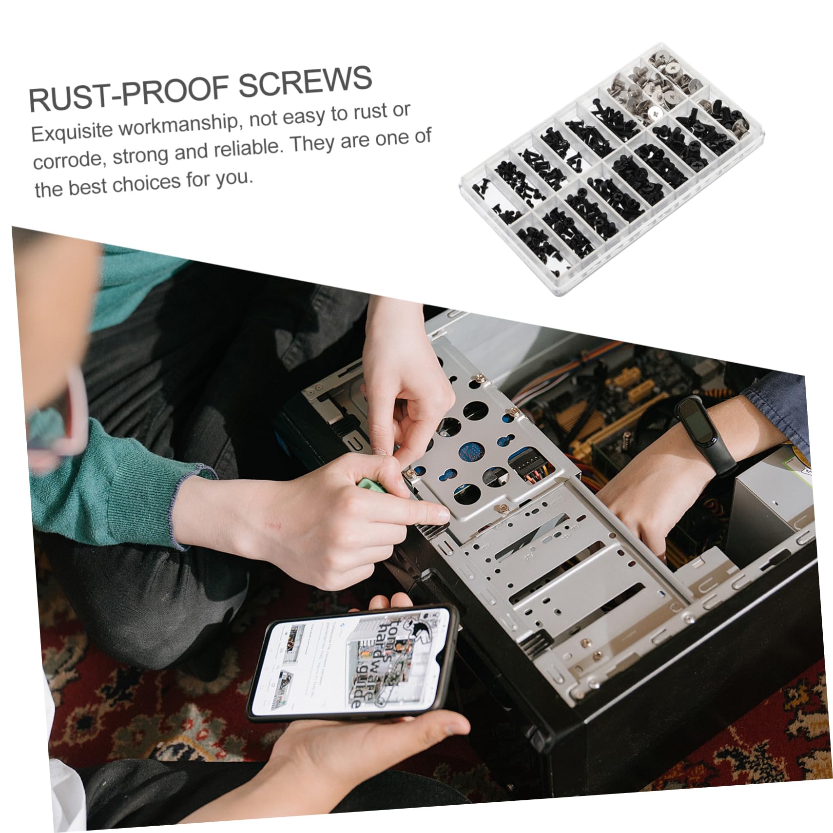 SOLUSTRE 360 Pcs M2 Round Head Stainless Steel Computer Screws - Durable Reusable Laptop Repair Screws for PC, MacBook, and Electronics Accessories