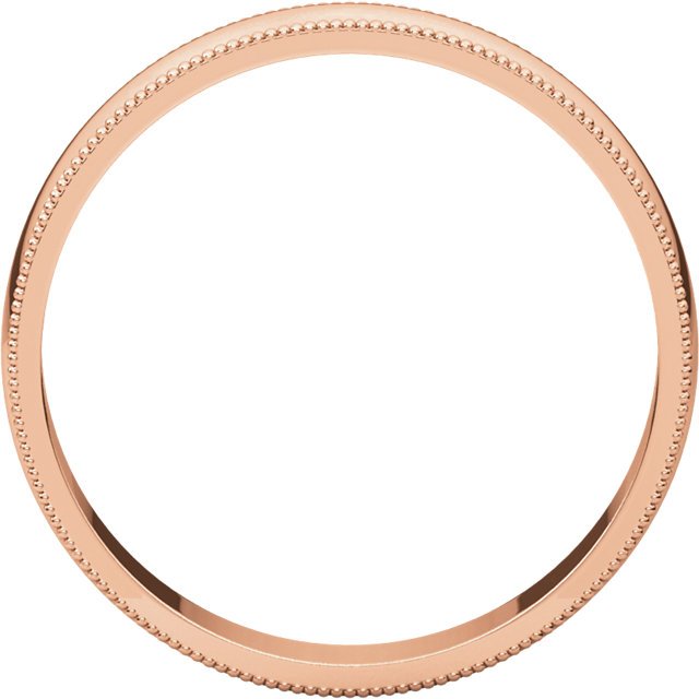 14K Gold 4mm Lightweight Milgrain Wedding Band for Women - Elegant Bridal Ring for Engagement, Anniversary & Everyday Wear