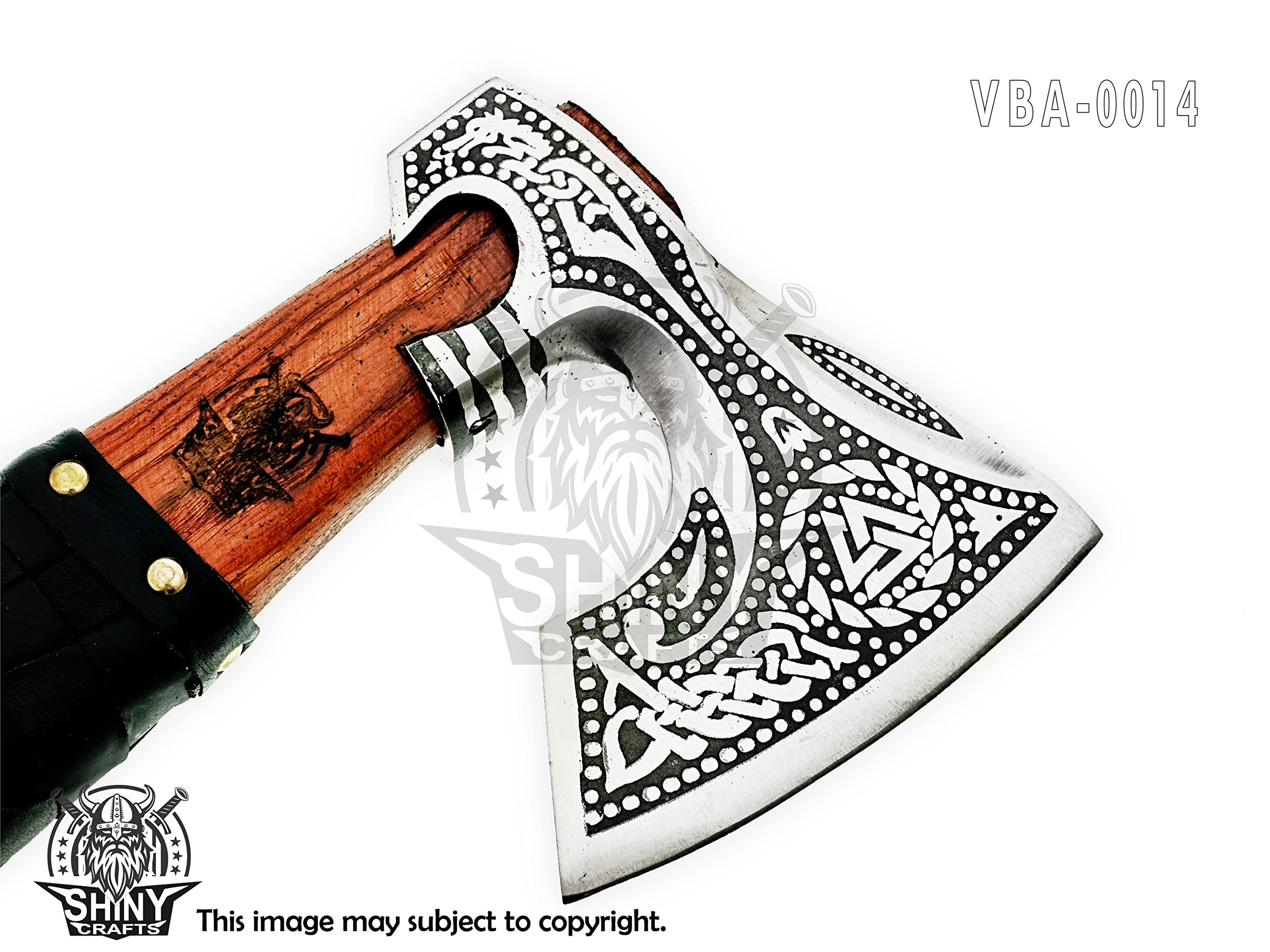 Handmade Viking Bearded Axe with Sheath - Custom Norse Battle Axe for Men - Unique Birthday & Gifts for Him - Perfect for Cosplay, Historical Reenactment & Home Decor