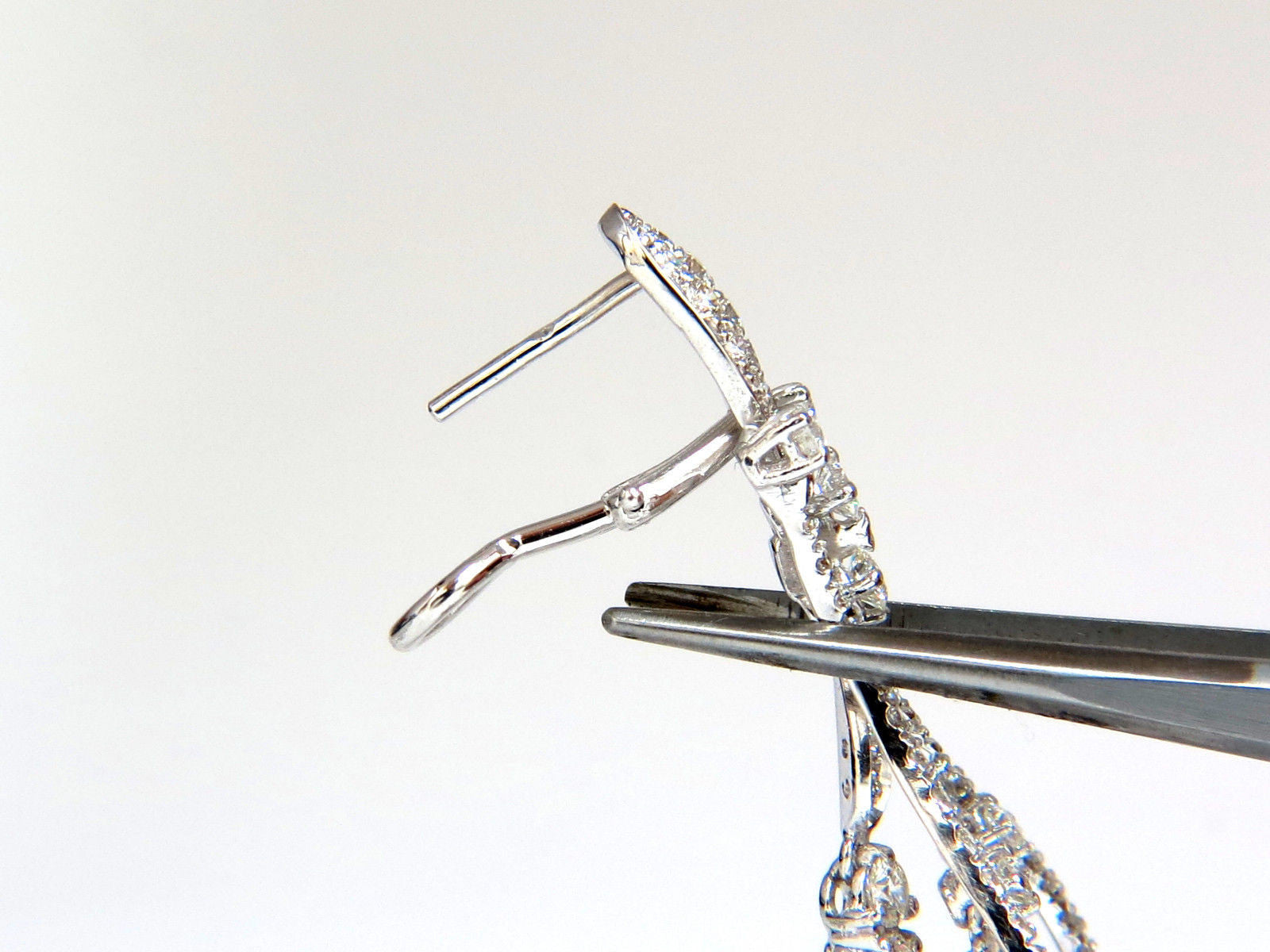 6.00ct Natural Diamond Dangle Earrings - 18K Gold Wishbone Petal Chandelier Earrings for Women | Elegant Wedding, Party & Evening Wear Jewelry
