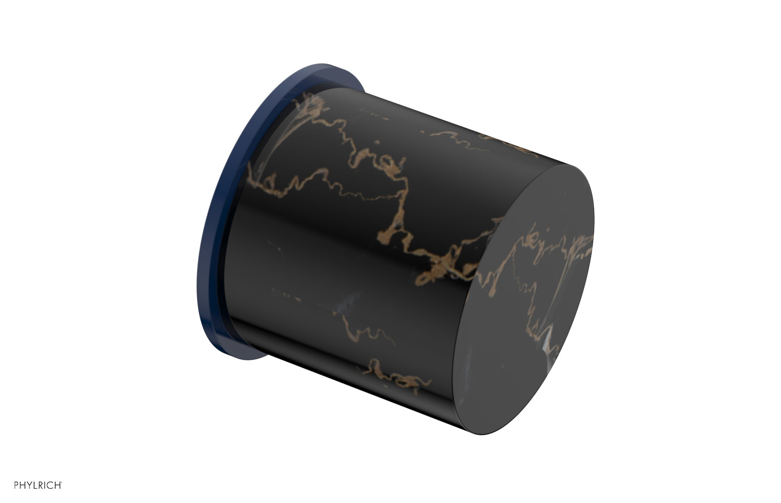 Black Marble Cabinet Knob - BASIC II 230 92 - Elegant Hardware for Kitchen & Bathroom Cabinets, Dressers & Furniture