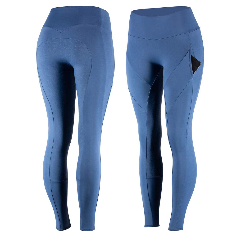 HORZE Women's Giselle Full Seat Equestrian Riding Tights with Phone Pocket - Perfect for Horseback Riding, Training & Competition