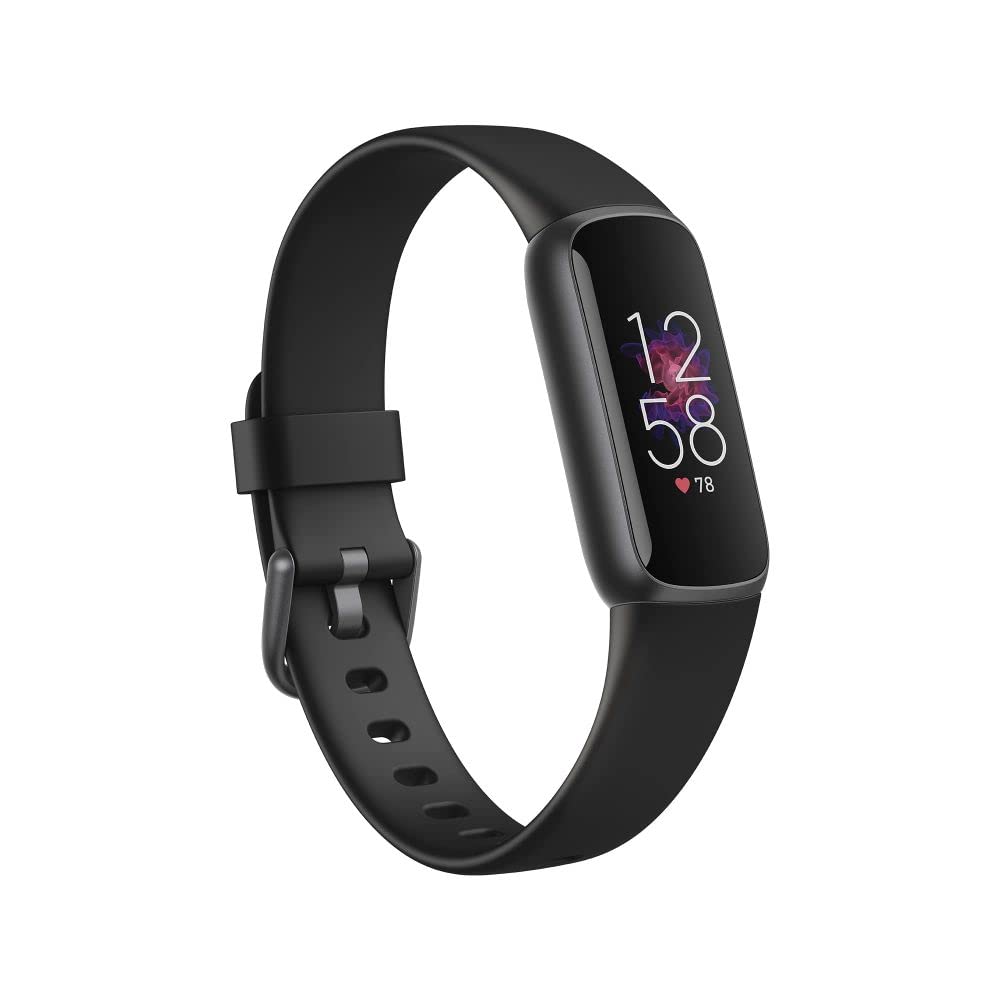 Fitbit Luxe Fitness & Wellness Tracker with Stress Management, Sleep Tracking, 24/7 Heart Rate Monitor - Black/Graphite (Includes S & L Bands) | Perfect for Gym, Running & Daily Activity Tracking (Renewed)