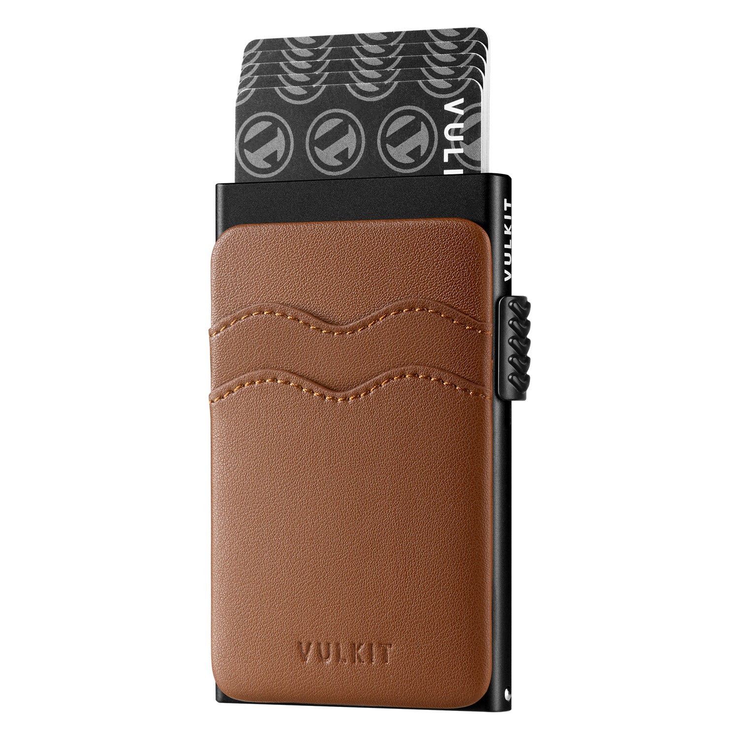 VC303 Minimalist Leather Card Holder with Extra Pocket for Cash & Coins - Slim RFID Blocking Wallet for Men & Women (Perfect for Travel, Everyday Use & Gift)