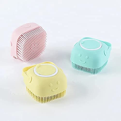 JSJPO Silicone Massage Bath Brush for Hair & Scalp - Exfoliating Body Scrubber with Soft Bristles - Shampoo & Soap Applicator for Men & Women - Ideal for Shower, Bath & Spa Relaxation (Pack of 1)