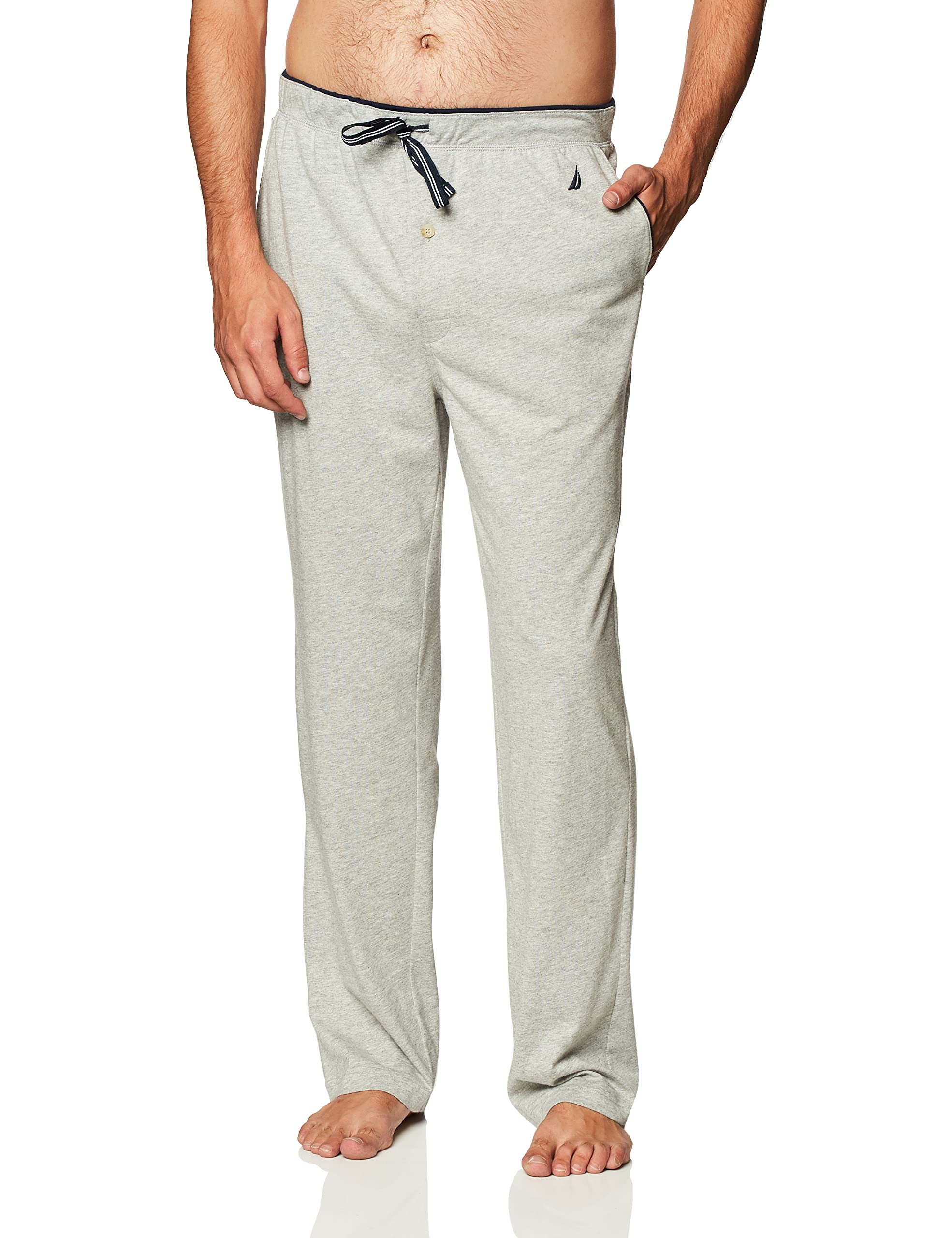 Nautica Men's Soft Knit Sleep Lounge Pants - Comfortable Cotton Loungewear for Relaxing at Home & Travel