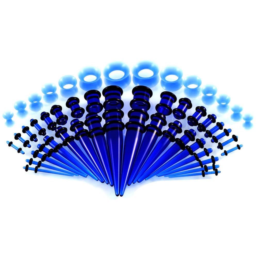 Colorful Acrylic Ear Gauges & Taper Plugs - Mixed Fashion Earrings for Stretching Body Piercing Jewelry - Perfect for Daily Wear, Parties and Alternative Style Outfits