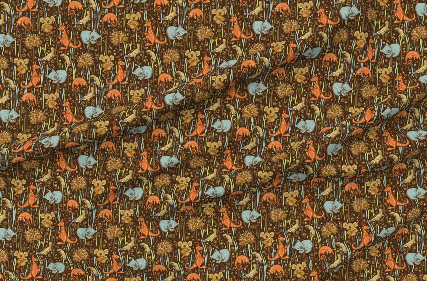 Aussie Animal Friends Printed Minky Fabric by The Yard - Soft Plush Material for Sewing Baby Blankets, Quilt Backing & DIY Projects - Perfect for Nursery Decor & Cozy Crafts