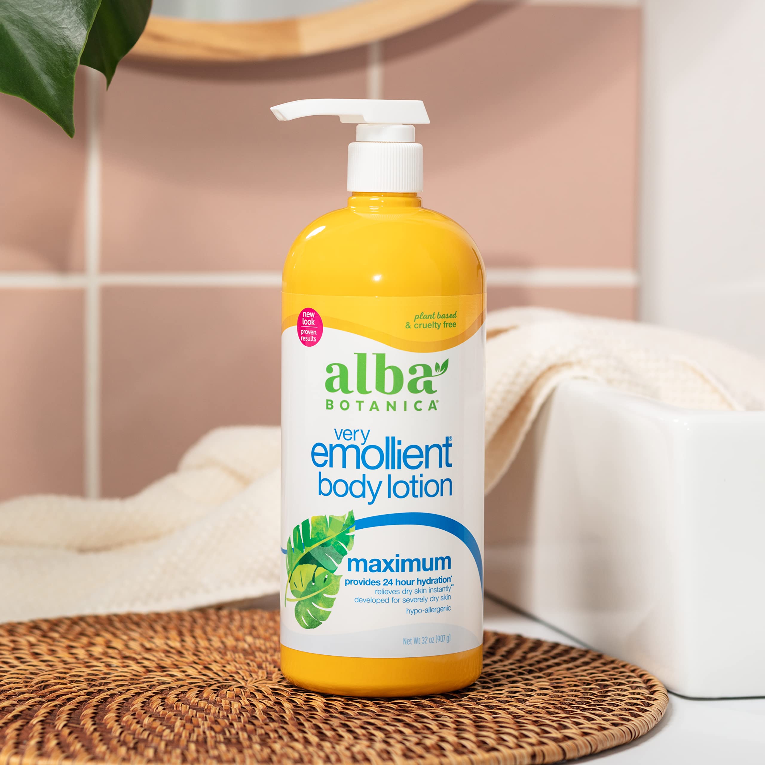 Alba Botanica Very Emollient Body Lotion & Body Wash Set - Maximum Hydration for Dry Skin, 32 Oz Each, Island Citrus Scent - Perfect for Daily Moisturizing & Showering Routine