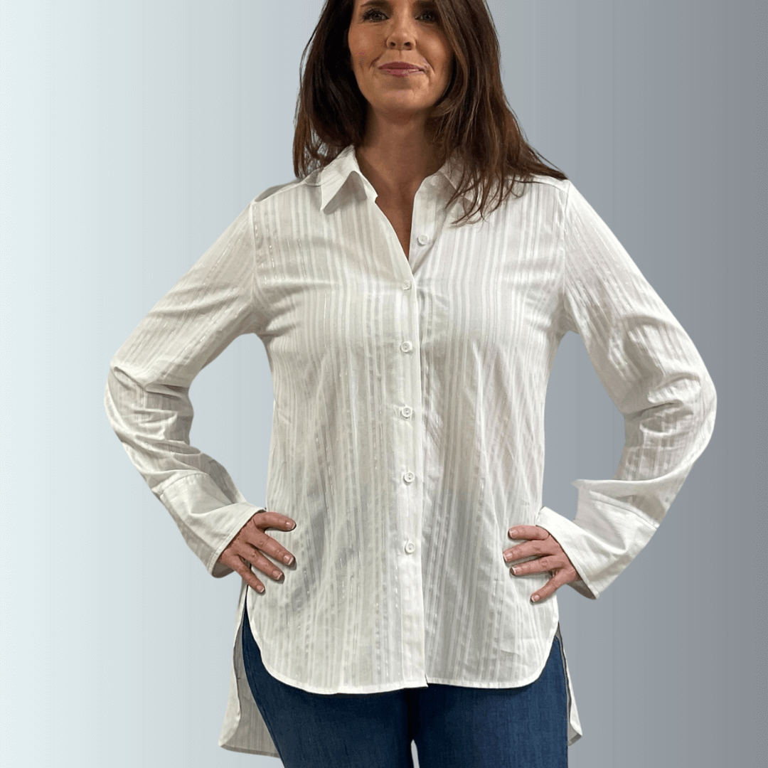 Marley Button Down Tunic - Premium Made in USA Women's Casual Shirt for Work & Everyday Wear