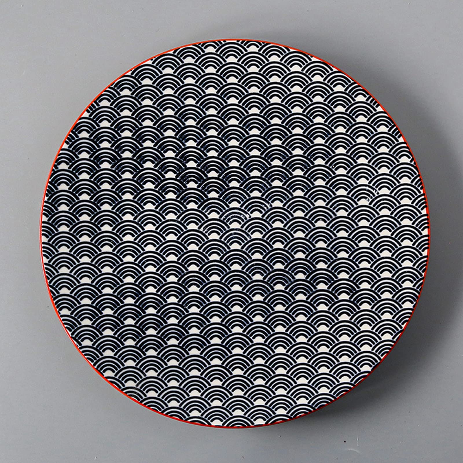 10.5 Inch Large Ceramic Snack Plate - Round Steak, Fruit, Dessert, Pasta & Salad Serving Dish - Perfect for Appetizers, Party Platters & Everyday Tableware