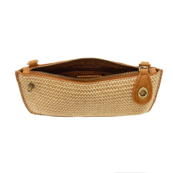 Stylish Solid Straw Mini Wristlet Crossbody Bag - Perfect for Summer Outings, Beach Trips & Casual Everyday Use