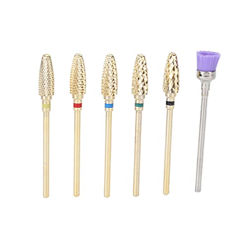 5PCS Professional Nail Drill Bits Set - Tungsten Steel Grinding Heads for Acrylic Nails, Cuticle Removal & Nail Polishing | Perfect for Salon, Home Manicure & Nail Art DIY
