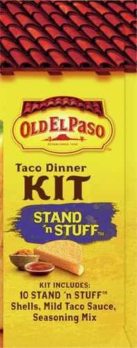 Old El Paso Stand 'N Stuff Taco Dinner Kit - 8.8 oz (Pack of 1) | Easy Mexican Meal Kit with Hard Taco Shells, Seasoning & Sauce | Perfect for Family Taco Night, Parties & Quick Dinners