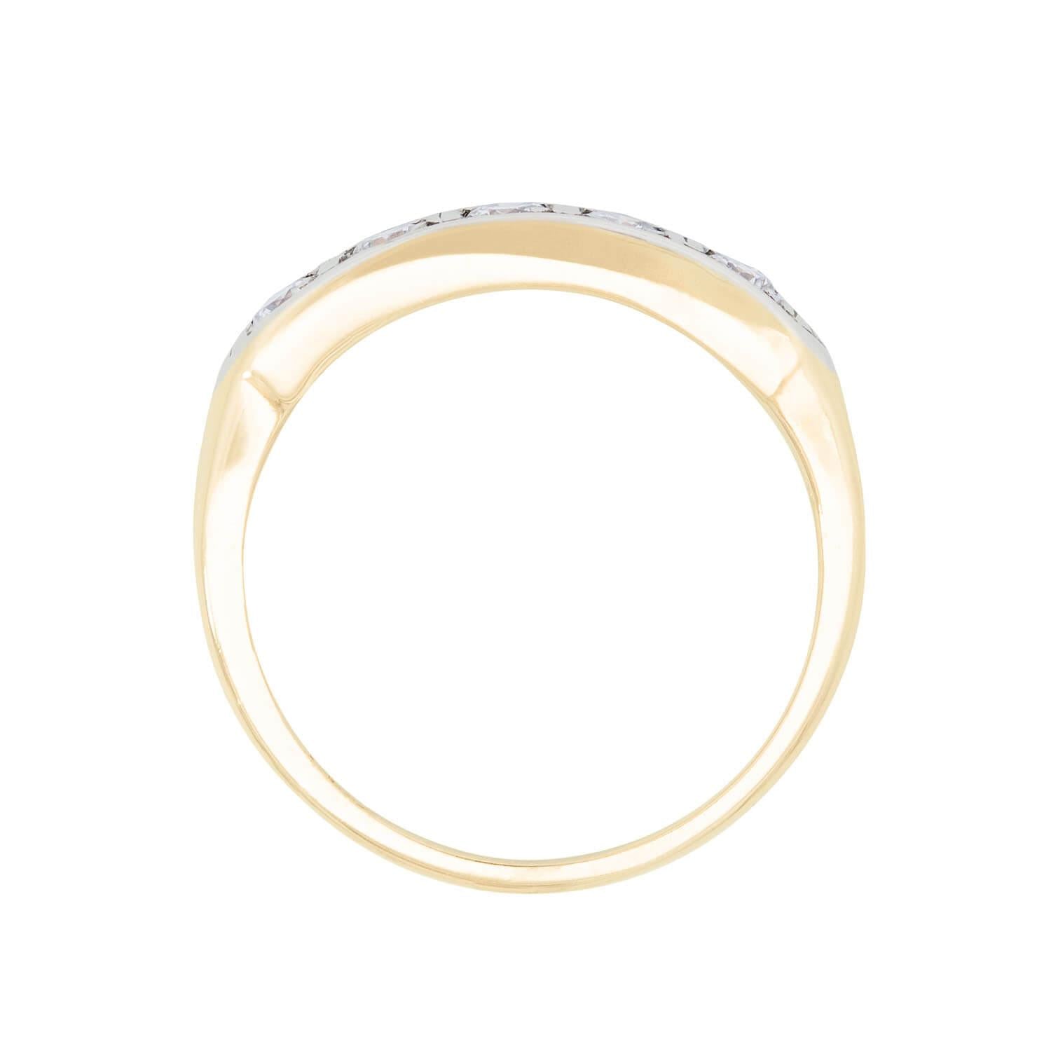 Vintage 14k Gold Diamond Eternity Band Ring for Women - Perfect for Weddings, Anniversaries & Special Occasions