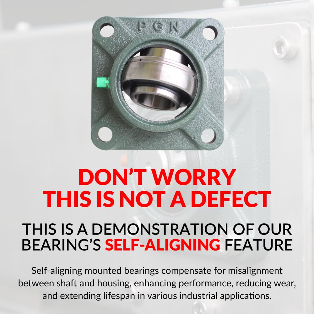 PGN UCF209-28 Pillow Block Bearing - 10 Pack Square Flange Mounted Bearings - 1 3/4