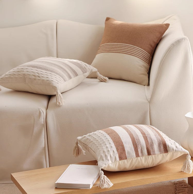 Stylish Geometric Pattern Decorative Sofa Pillows for Bedroom & Living Room - Soft Square Pillow Covers for Couch, Sofa, and Home Decor - Perfect for Cozy Nights and Modern Interior Design
