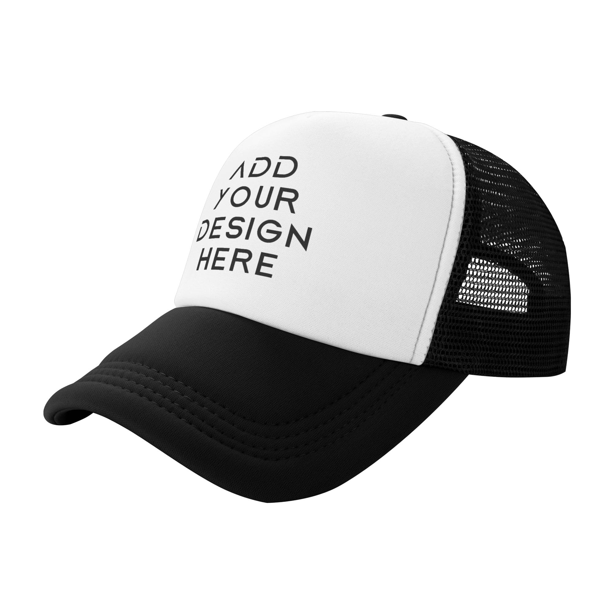 Custom Photo Trucker Hat for Men & Women - Personalized Image, Logo & Text Embroidered Snapback Cap - Perfect for Sports, Outdoor Activities & Gifts