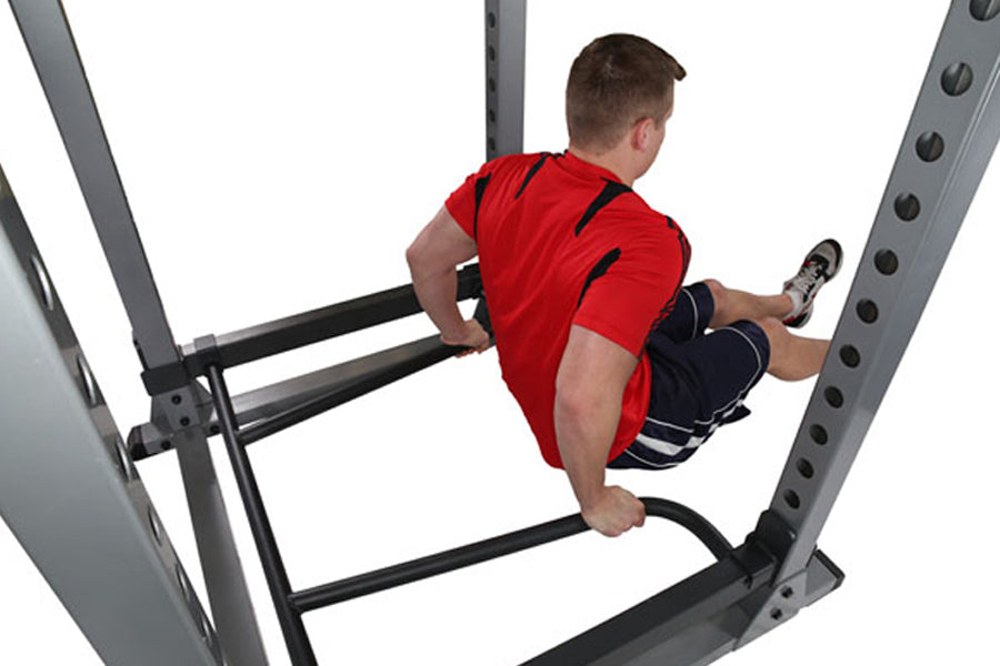 Body Solid Dip Bar Weight Rack Attachment (DR378) - Heavy Duty Pull Up & Dip Station for Home Gym Strength Training - Perfect for CrossFit, Calisthenics & Bodyweight Exercises