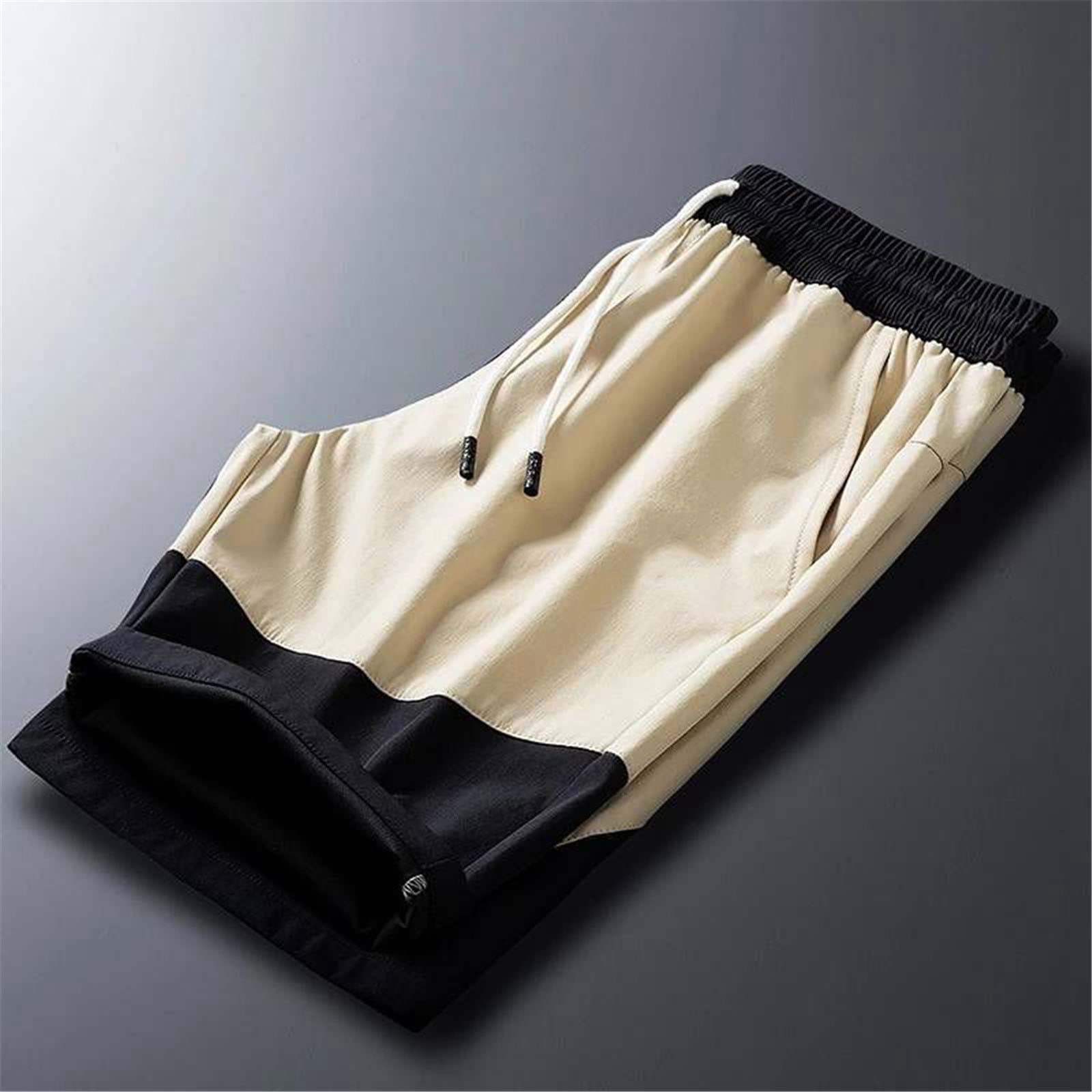Men's Summer Patchwork Sports Shorts - Elastic Waist Streetwear & Skateboard Shorts - Large Size - Perfect for Casual Wear, Gym, and Outdoor Activities