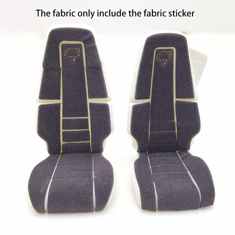 1/14 Scale Tamiya RC Car Cabin Decals Sticker Set - Degree Fabric Cloth Design for Tractor Truck Models 56360 & 56362 (Orange, Grey, Blue, White) - Perfect for RC Model Customization & Display