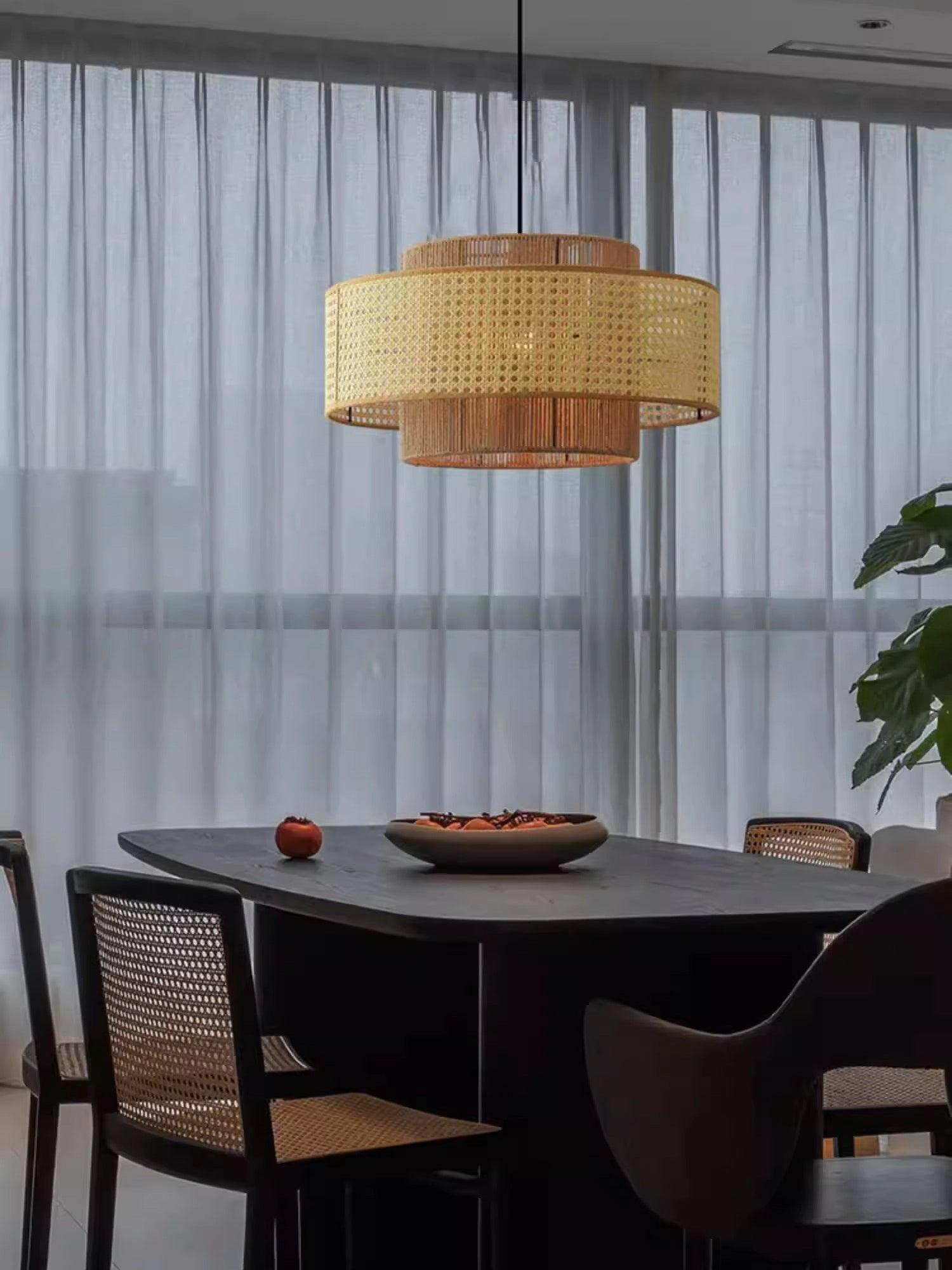 Modern Concentric Pendant Light Fixture - Sleek Minimalist Design for Kitchen Island, Dining Room & Bedroom Lighting - Dimmable LED Hanging Lamp for Home Decor