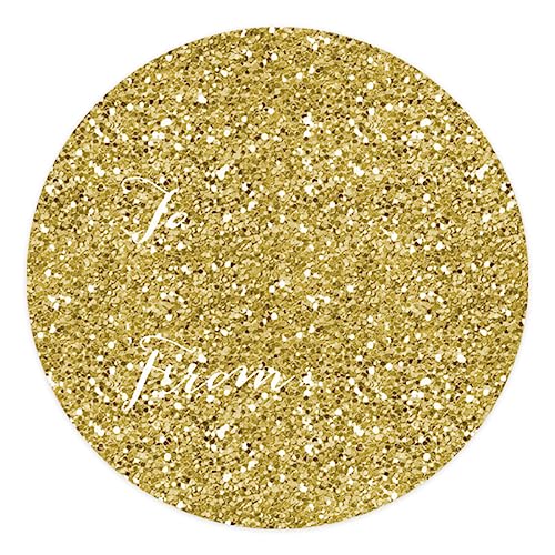 Gold Glitter Printed Whimsical