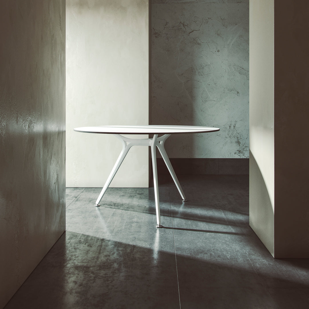 Arkitek Modern Round Meeting Table - Professional Office Conference Desk for Collaborative Workspaces | Perfect for Team Meetings, Brainstorming & Office Decor