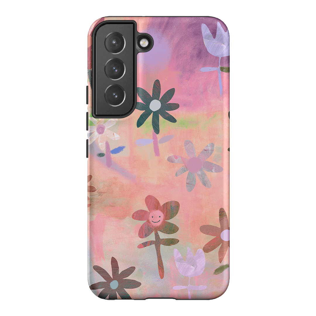 Premium Lazy Daisy Floral Phone Case - Shockproof & Slim Design for iPhone 15/14/13/12/Pro/Max - Perfect for Everyday Use, Travel & Outdoor Activities