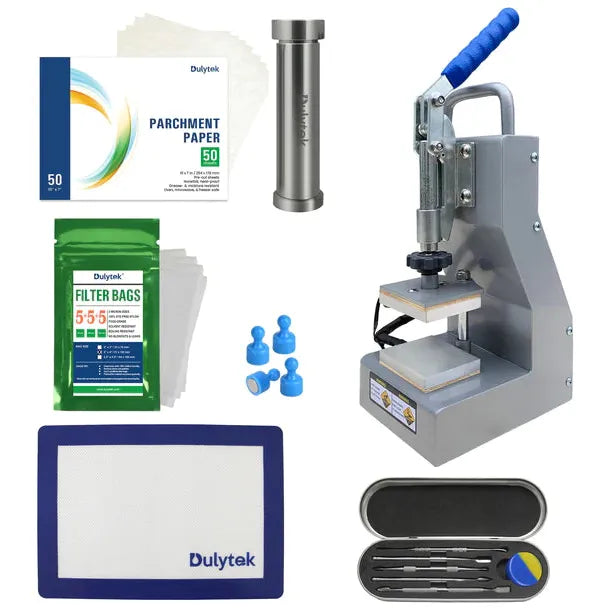 Dulytek DM800 Manual Rosin Press Kit - DIY Essential Oil Extractor for Home Use, Perfect for Making Rosin, Hash, and Concentrates from Cannabis, Hemp & Herbs (Great for Beginners & Enthusiasts)