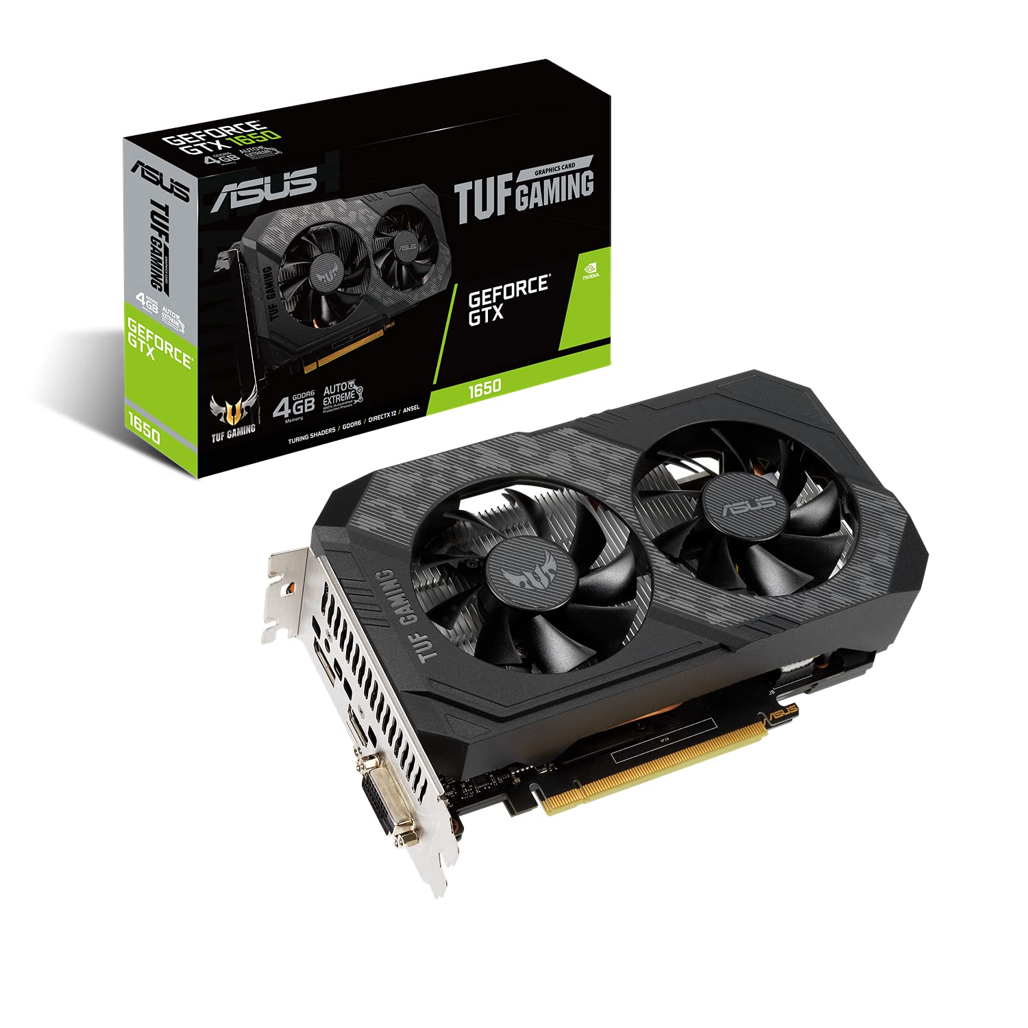 ASUS TUF Gaming GeForce GTX 1650 4GB GDDR6 Graphics Card - High Performance for 1080p Gaming, Streaming & Content Creation | Perfect for PC Builds & Esports