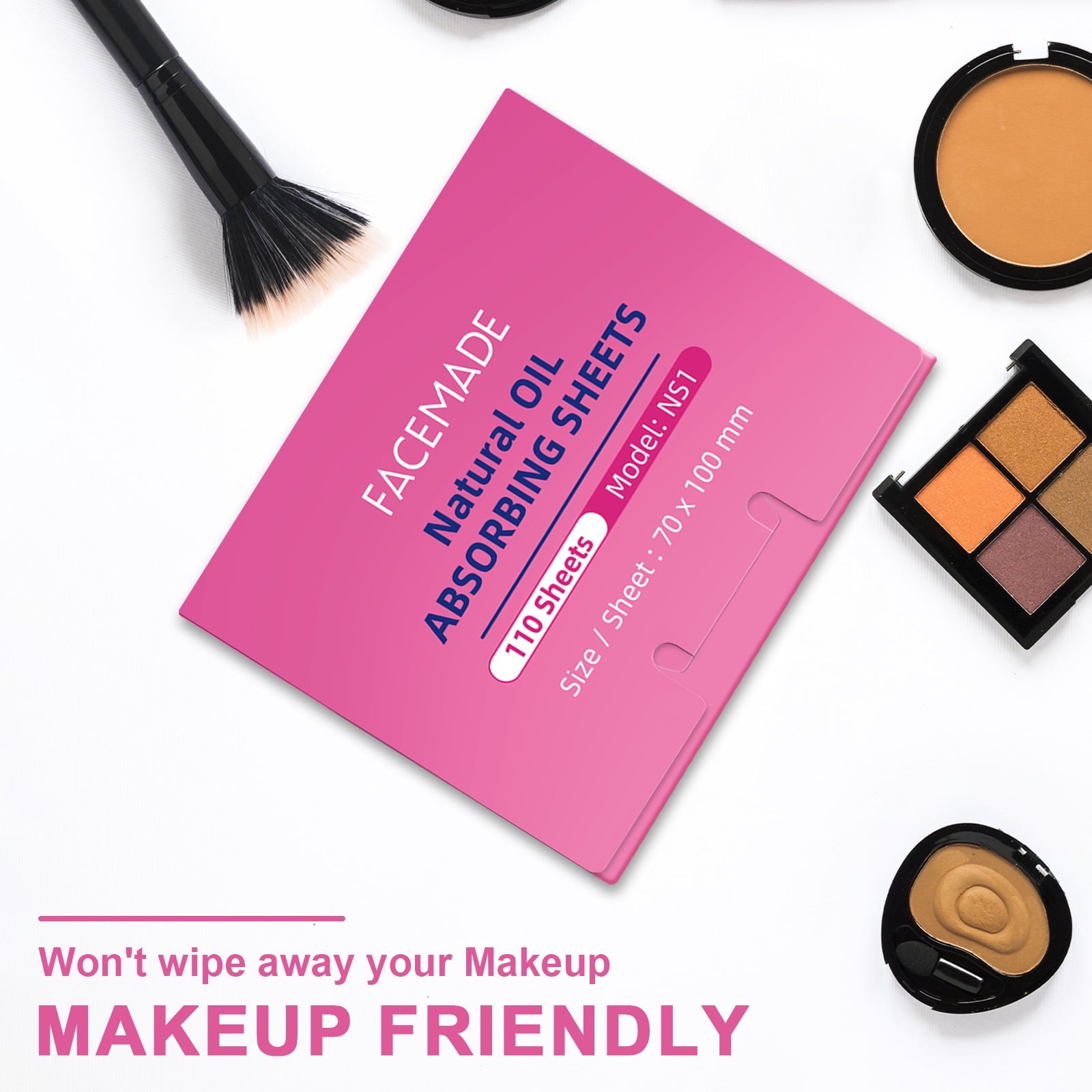 FACEMADE Oil Blotting Paper for Face - 220 Sheets (2 Pack) | Absorbent Blotting Papers for Oily Skin & Shine Control | Perfect for Makeup Touch-Ups & On-The-Go Use