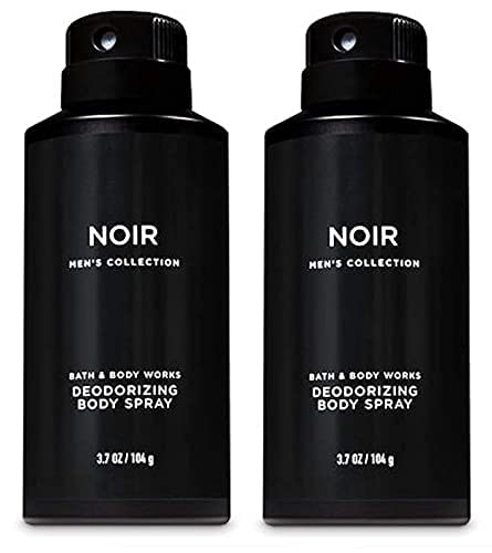 Bath & Body Works Men's Noir Deodorizing Body Spray Value Pack - 2 Pack | Fresh Scent for Daily Use, Gym & Office | Long-Lasting Fragrance for Men