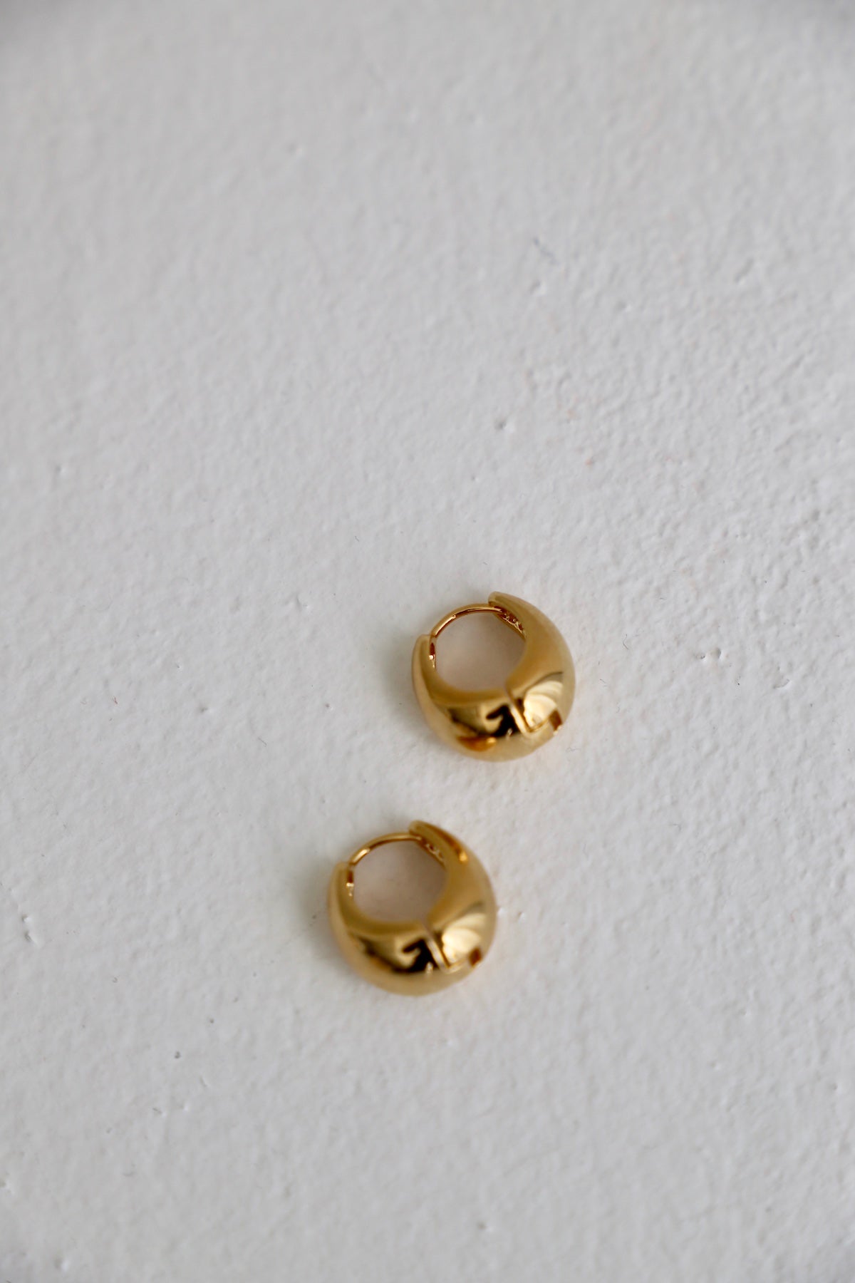 Amalfi Hoops Earrings for Women - 14K Gold Plated Dainty Huggie Hoops - Minimalist Everyday Jewelry for Casual & Formal Occasions