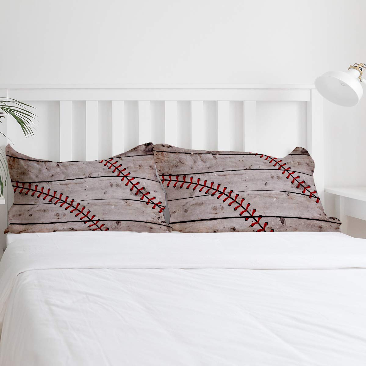 Baseball Pattern Wood Grain Zipper Duvet Cover Set - Soft Comforter Cover for Kids & Teens, Full Size Twill Plush Bedding Set - Perfect for Boys & Girls Bedrooms, Dorm Rooms & Sleepovers