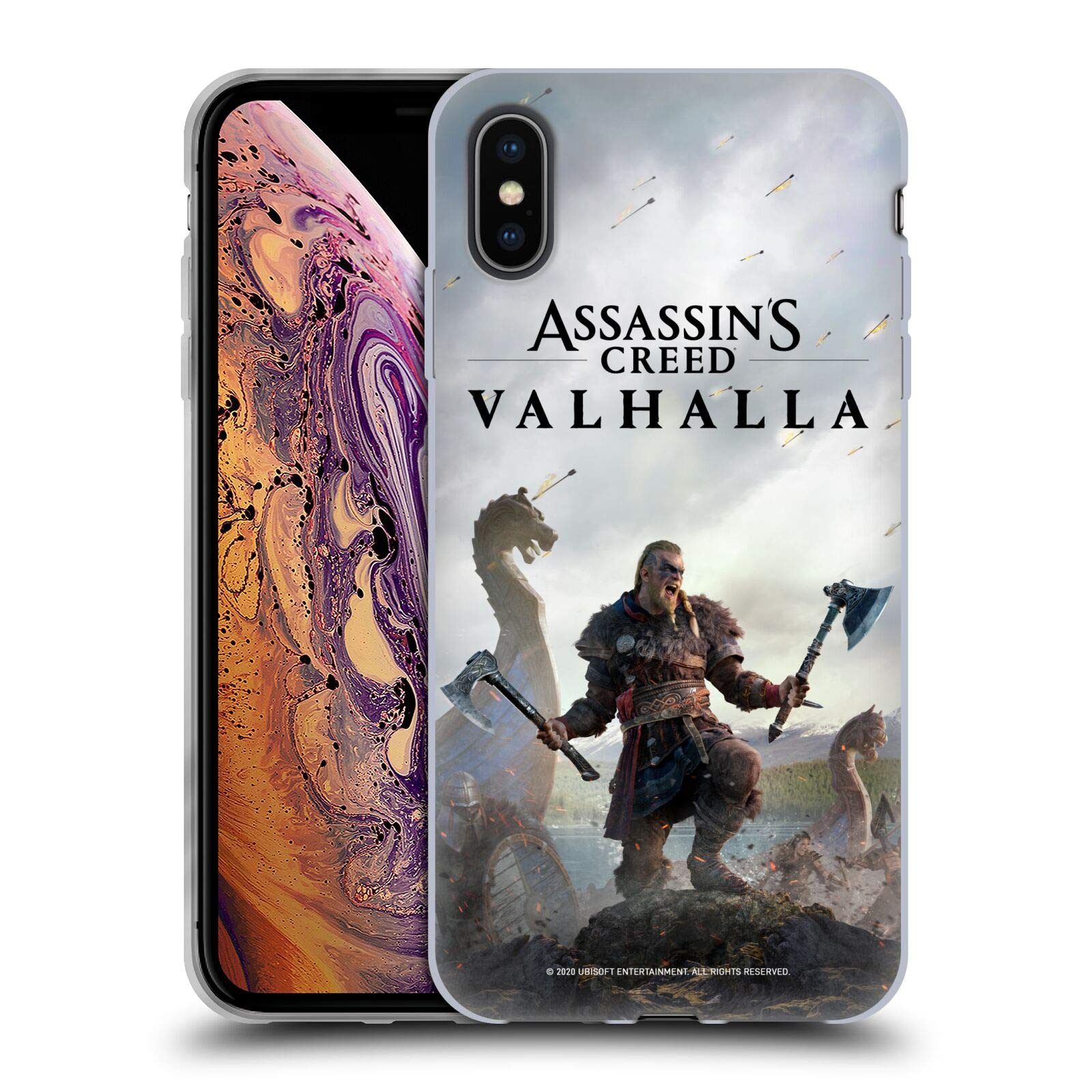 Head Case Designs Assassin's Creed Eivor Valhalla iPhone Xs Max Case - Officially Licensed Soft Gel Cover for Gaming Fans & Daily Protection