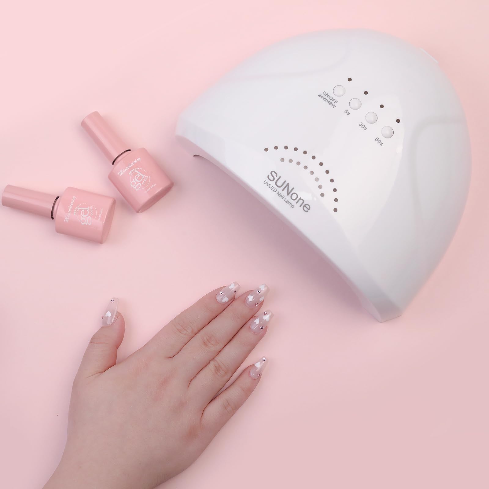 Professional 48W UV LED Nail Lamp with 3 Timers (5s/30s/60s) & Auto Sensor - Portable Gel Polish Dryer for Home & Salon Use - Perfect Gift for Women & Girls - Ideal for Manicures, Pedicures & Nail Art